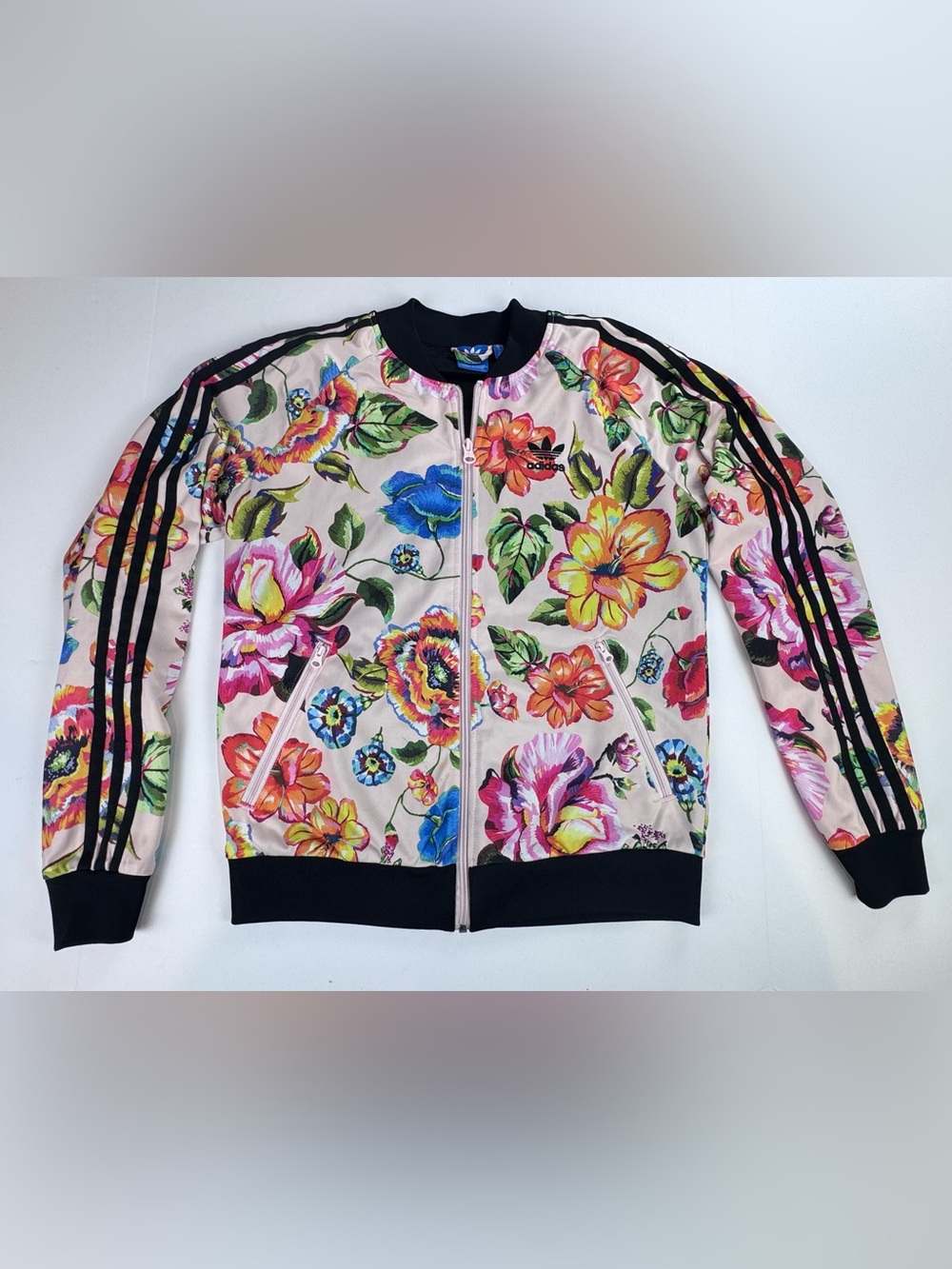 Adidas X Farm Rio Trefoil Floral Track Bomber Jacket Women’s Size Small Rare